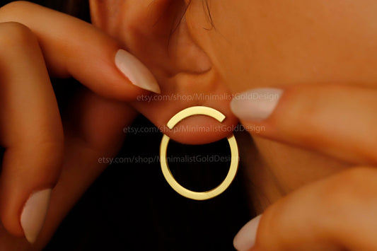 LuxeCircle Ear Jackets - Stunning Multi-Dimensional Design for Effortless Elegance