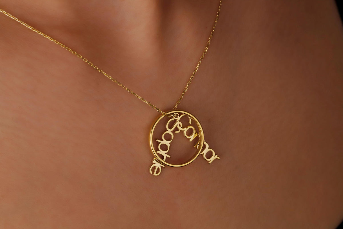 Personalized Sterling Silver Geometric Ring Holder Necklace - Unique Wedding Keepsake