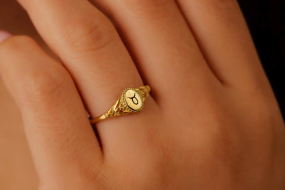 Celestial Charm Zodiac Ring - Engraved 925 Sterling Silver Horoscope Jewelry