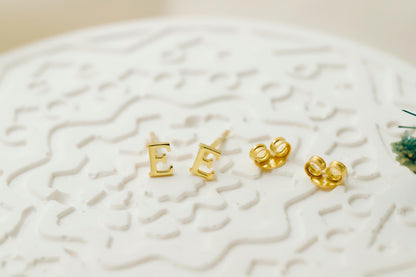 Silver and Stone Initial Stud Earrings – Dazzling Personalized Letter Jewelry