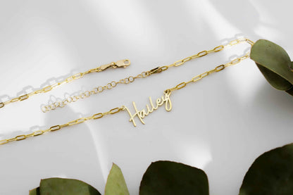 Link Chain Name Necklace - Customizable Elegant Design for a Personalized Touch