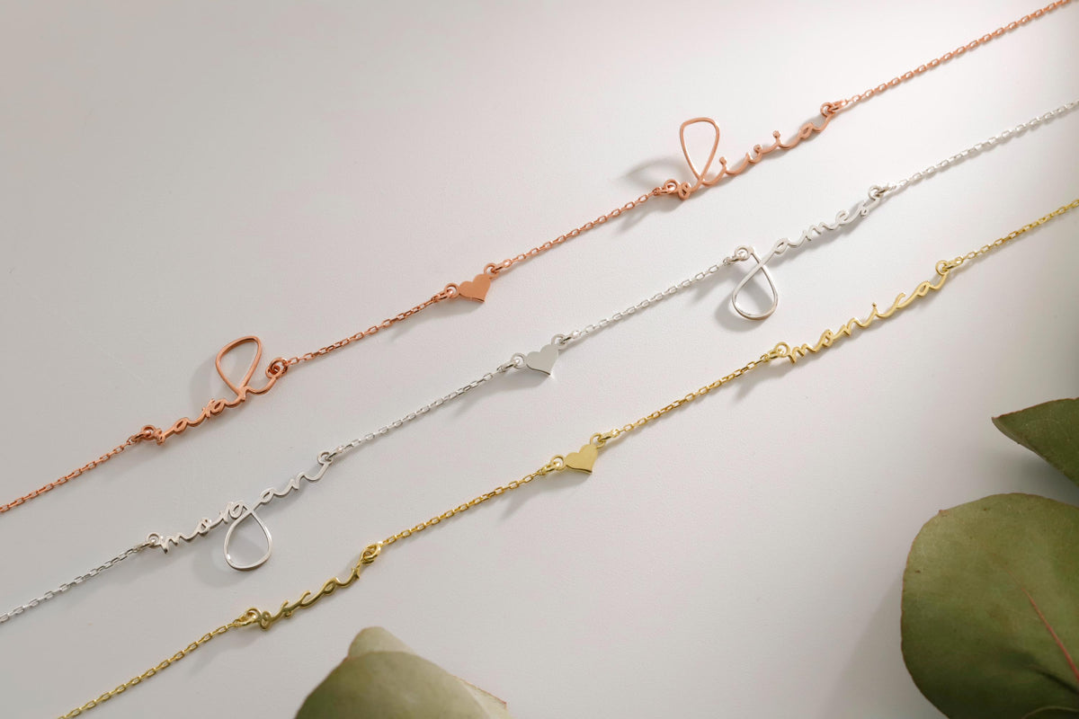Personalized Two-Name Necklace: Sterling Silver Couple Jewelry