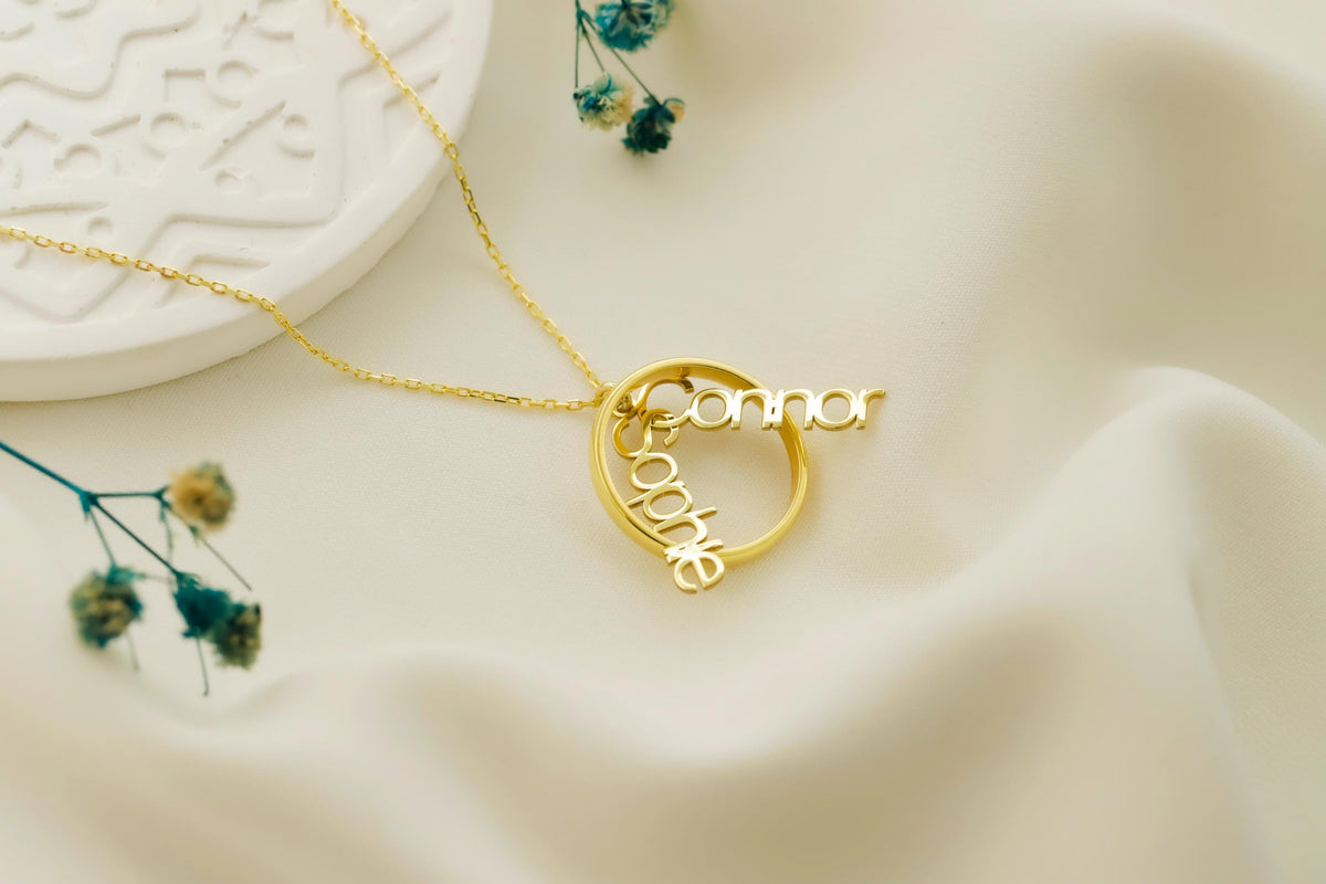 Personalized Sterling Silver Geometric Ring Holder Necklace - Unique Wedding Keepsake