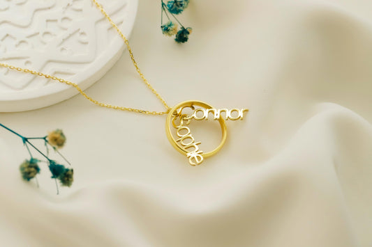 Personalized Sterling Silver Geometric Ring Holder Necklace - Unique Wedding Keepsake