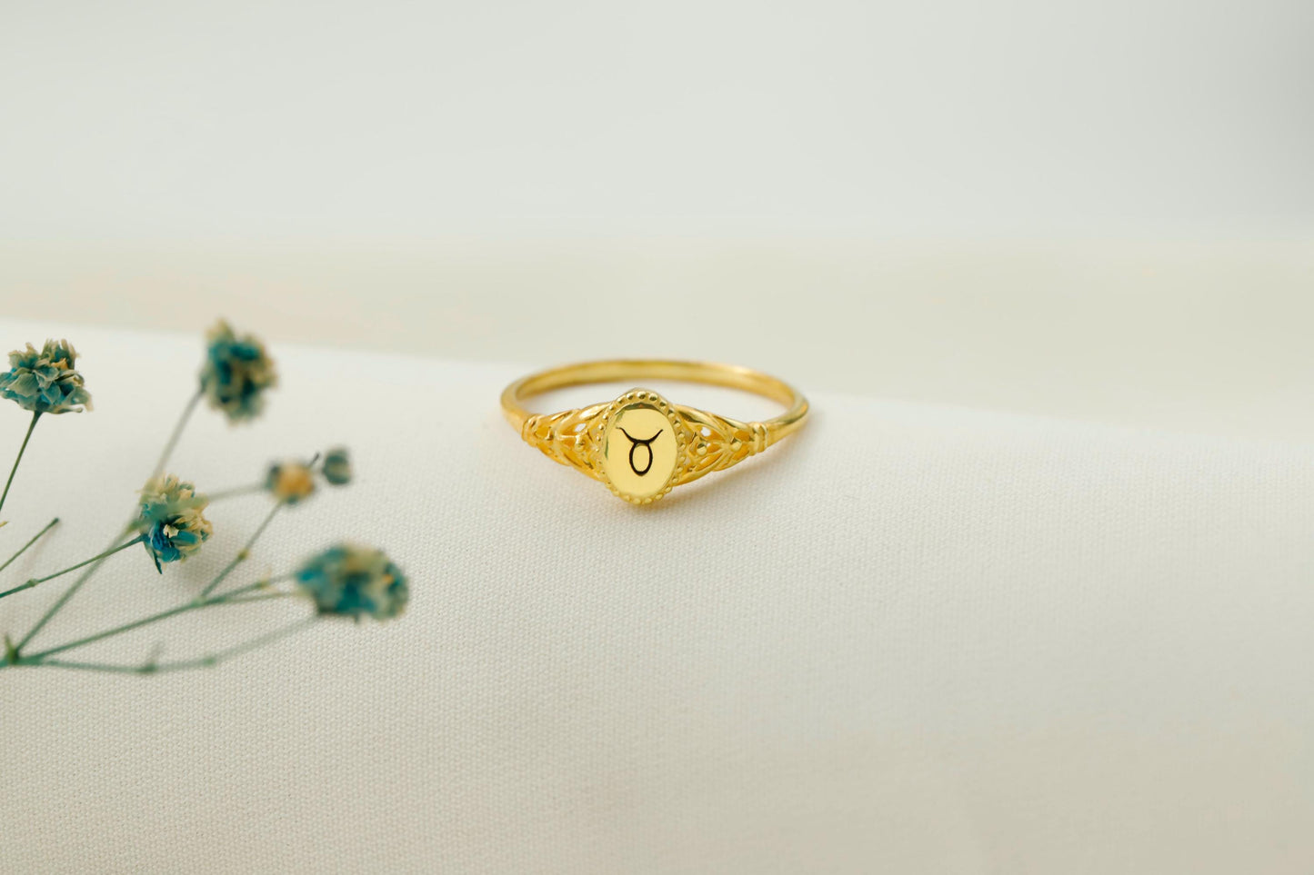 Celestial Charm Zodiac Ring - Engraved 925 Sterling Silver Horoscope Jewelry