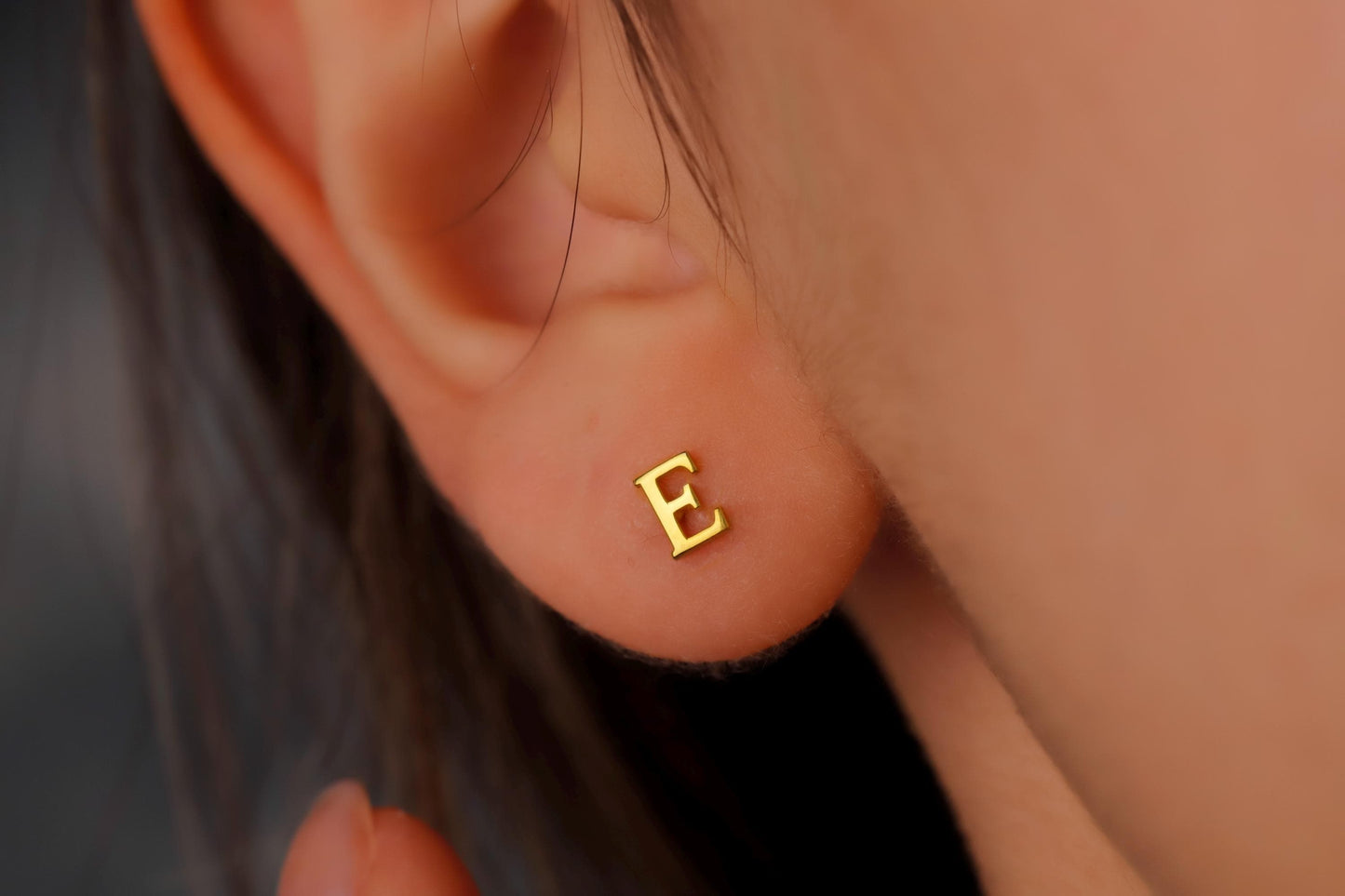 Silver and Stone Initial Stud Earrings – Dazzling Personalized Letter Jewelry