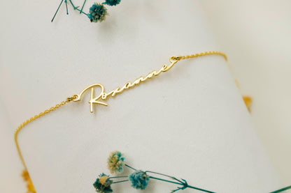 Custom Handwriting Name Necklace by SilverGoldandRose | 14K Gold Vermeil Personalized Jewelry for a Unique Touch
