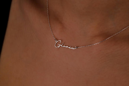 Custom Handwriting Name Necklace by SilverGoldandRose | 14K Gold Vermeil Personalized Jewelry for a Unique Touch