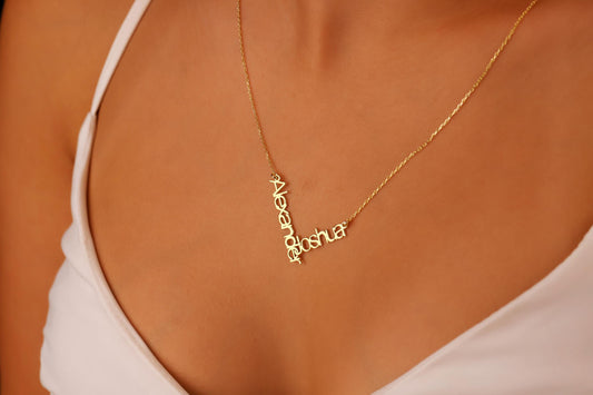 Unique Two Name Interlock Necklace - Celebrate Connection with Personalized Elegance