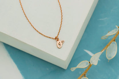 Silver Initial Pendant Necklace with Tiny Heart Charm - Personalized for You