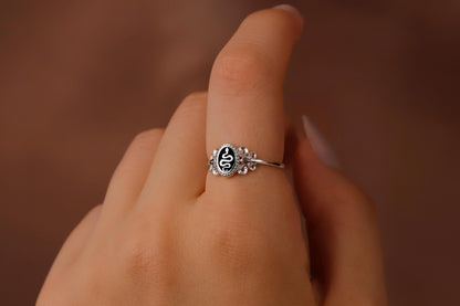 Sterling Silver Honey Bee Signet Ring: Gold Bee Jewelry
