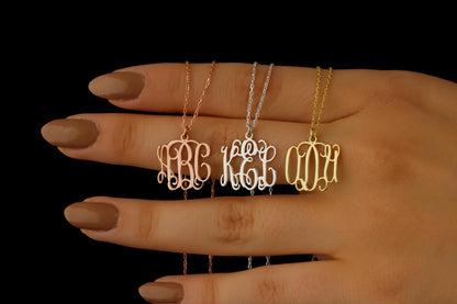 Shimmering Gold Monogram Necklace | Custom Initial Jewelry | Thoughtful Personalized Gift