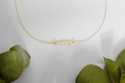 Gold Name Necklace | Personalized Tiny Name Jewelry | Elegant Custom Nameplate | Silver & Gold Options Available