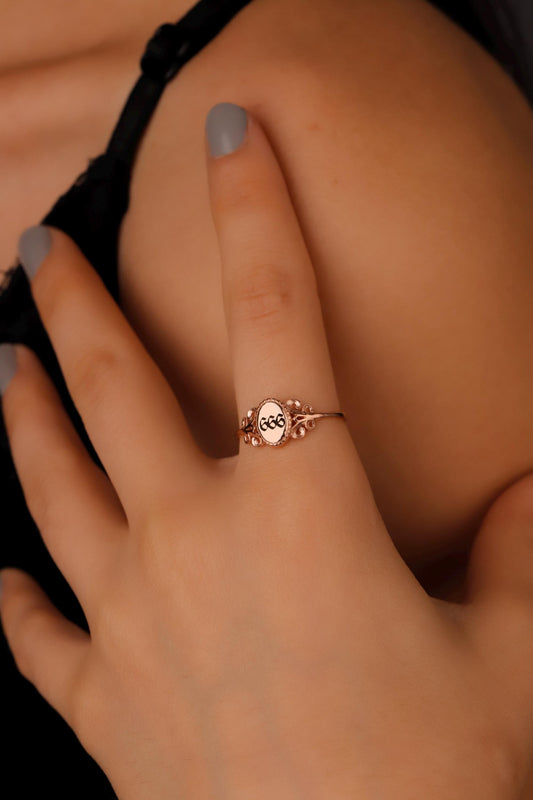 Angelique Jewelry Personalized Angel Number Ring - Unique Spiritual Symbol for Guidance and Inspiration