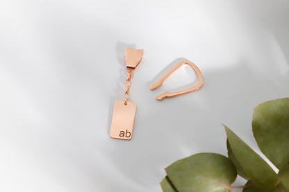 Silver Paws Dog Tag Key Chain - Dainty 925 Sterling Silver, Handmade Gift for Pet Lovers