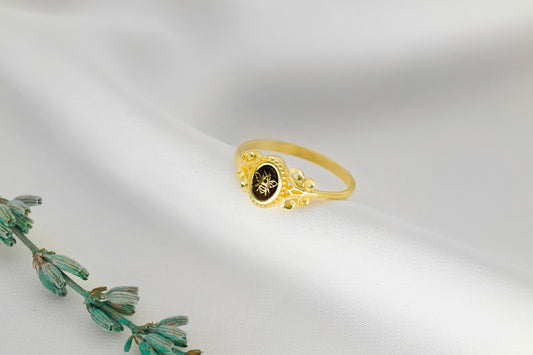 Sterling Silver Snake Signet Ring: Women's Pinky Ring