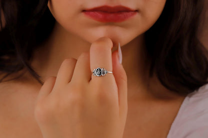 Sterling Silver Snake Signet Ring: Women's Pinky Ring