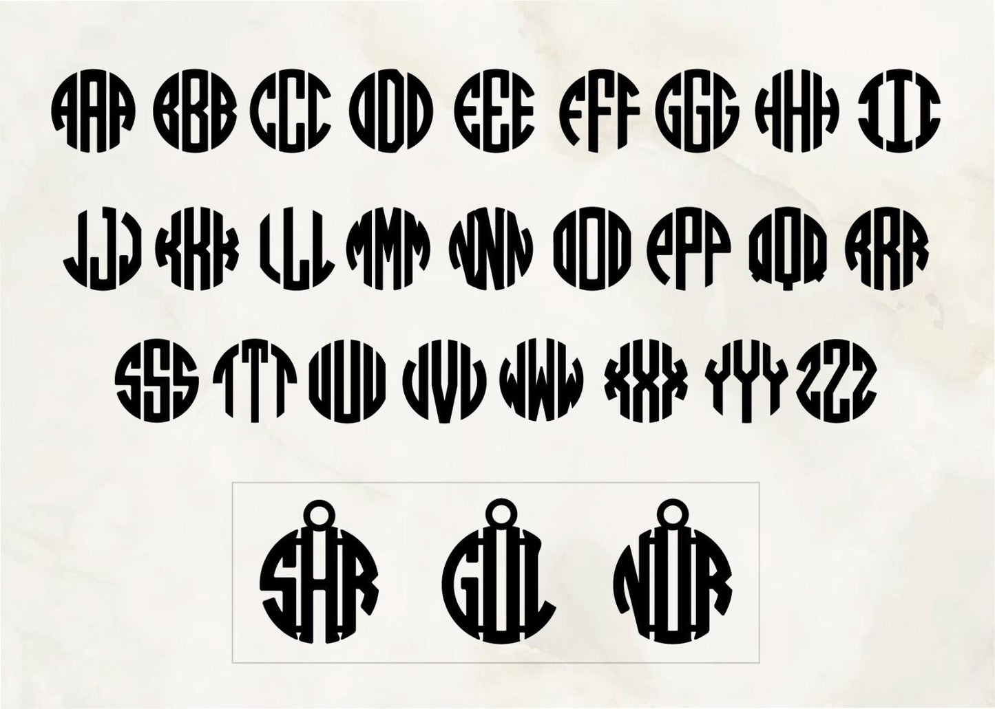 Monogram Stud Earrings