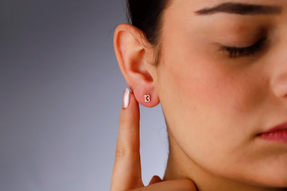 Dainty Number Earrings by SilverGoldandRose | Personalized Sterling Silver, Gold and Rose Gold Studs for a Minimalist Look