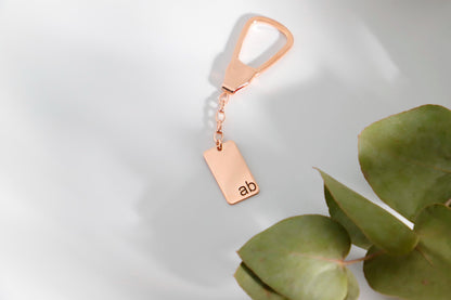 Silver Paws Dog Tag Key Chain - Dainty 925 Sterling Silver, Handmade Gift for Pet Lovers