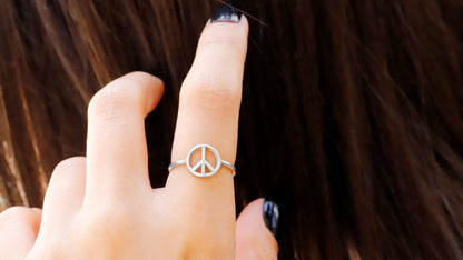 Vibrant Peace Sign Rings - Embrace Your Unique Style with a Bold Statement