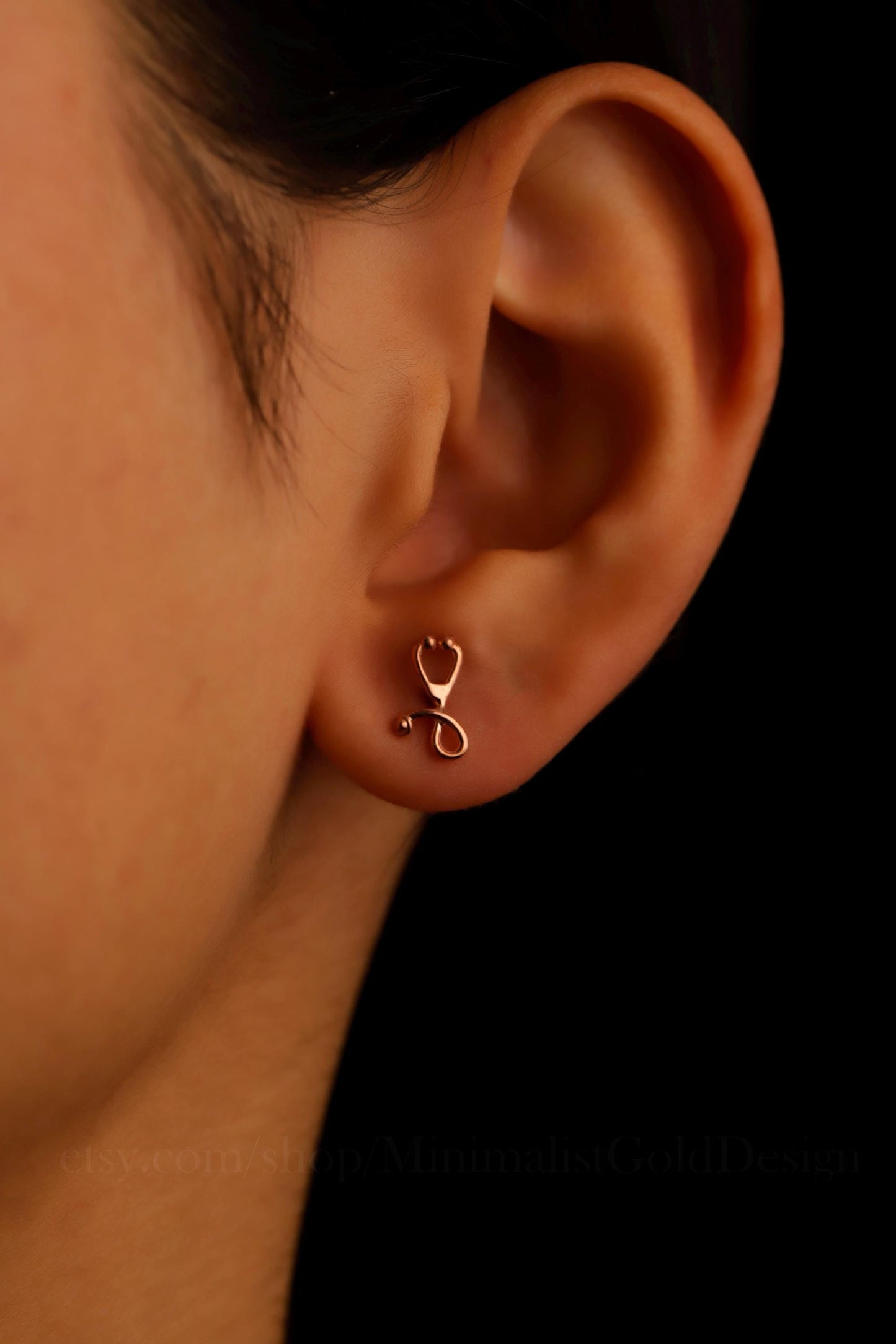 Stethoscope Earrings , Dainty Medical EarringsStethoscope Stud Earrings , Stethoscope earrings Gifts for Nurse, Paramedic Earrings
