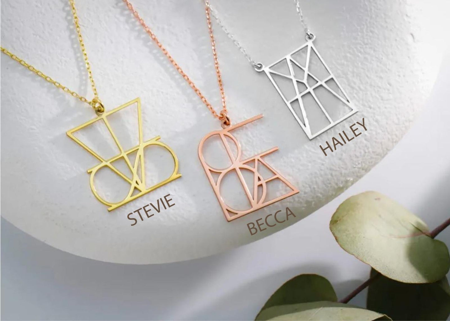 Gold Name Logo Necklace • Personalized Logo Necklace •  Hand-Drawn Unique Design •  Perfect Gift for Any Occasions • Unique Gifts