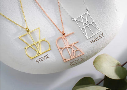 Personalized Logo Necklace: Hand-Drawn Sterling Silver Pendant