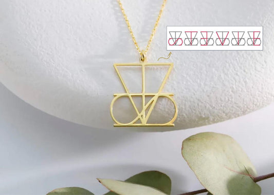 Personalized Gold Logo Necklace | Hand-Drawn Design | Unique Gift for Every Occasion