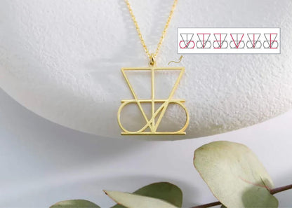 Personalized Logo Necklace: Hand-Drawn Sterling Silver Pendant