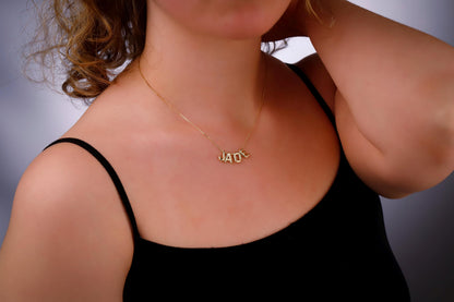 Personalized Letter Necklace • Sterling Silver Beaded Name Jewelry