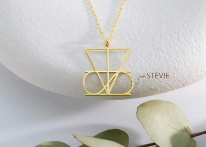 Personalized Logo Necklace: Hand-Drawn Sterling Silver Pendant