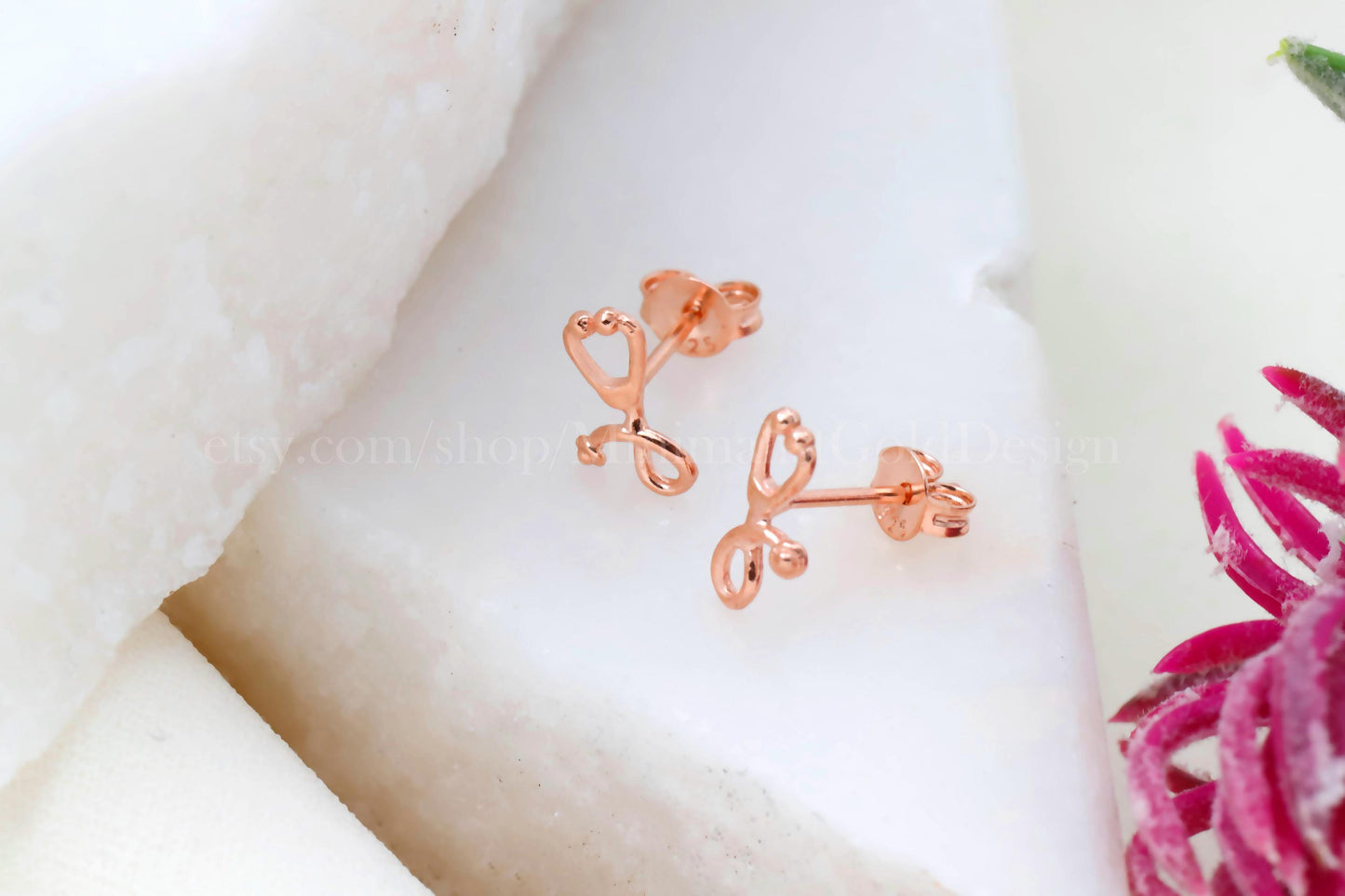 Stethoscope Earrings , Dainty Medical EarringsStethoscope Stud Earrings , Stethoscope earrings Gifts for Nurse, Paramedic Earrings