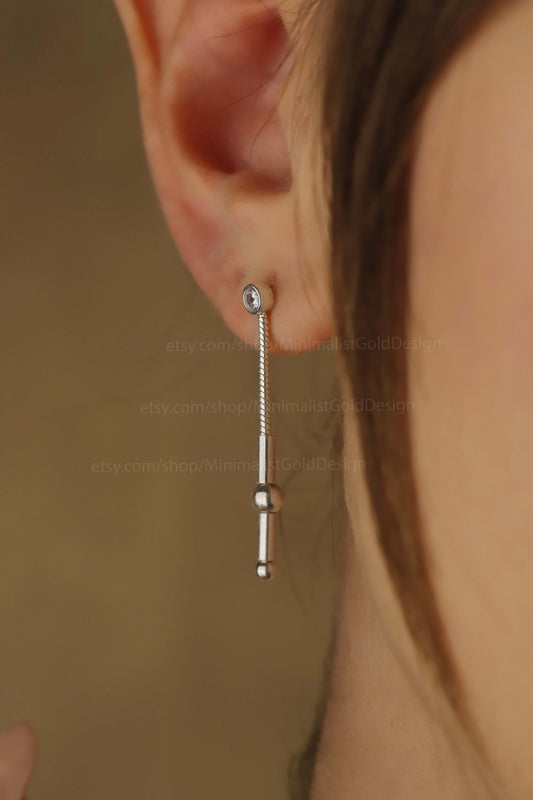 Morse Code Dangle Earrings - Meaningful Couples Gift for Friends