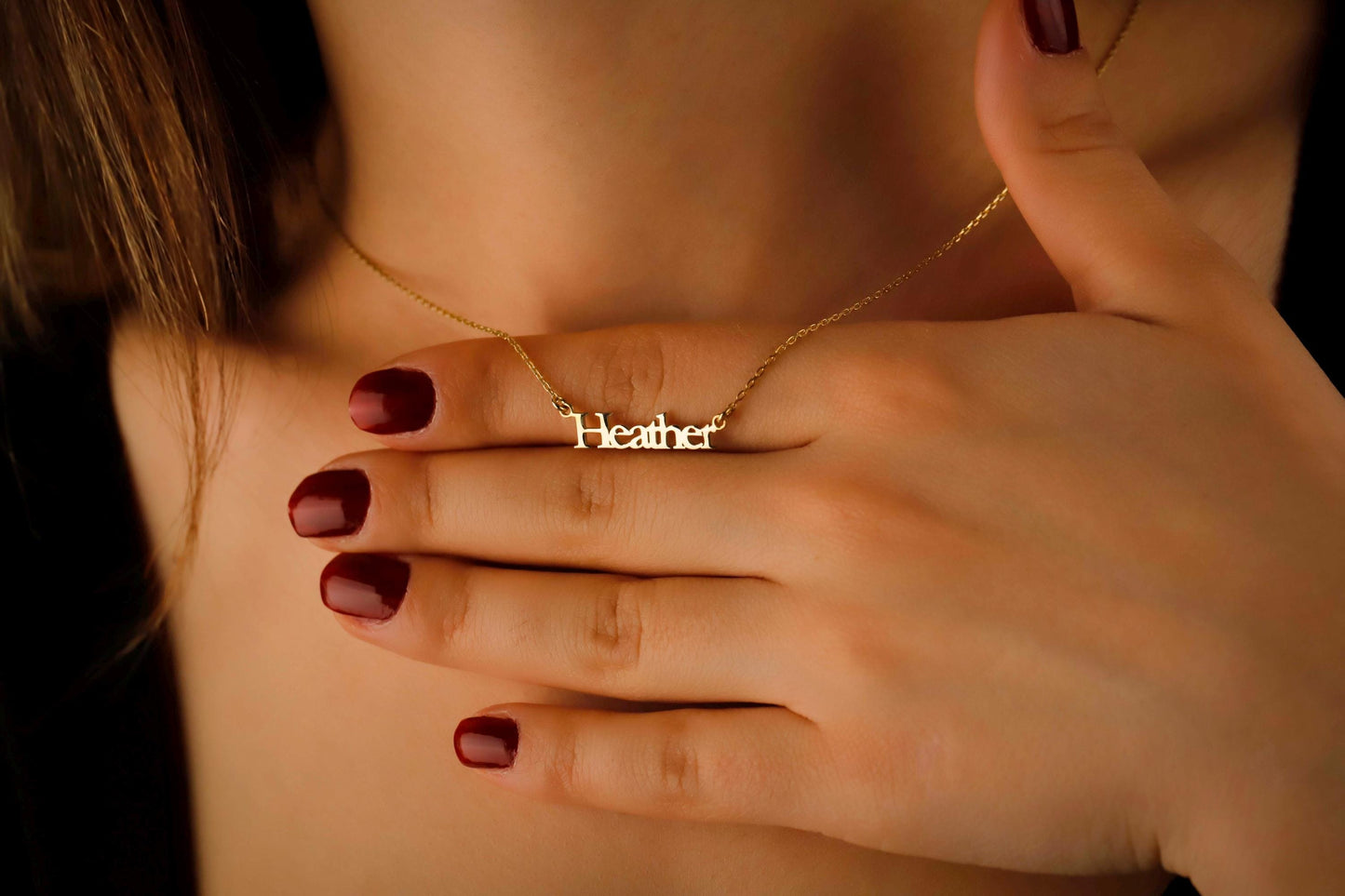 Custom Name Necklace - 18K Gold Filled & Sterling Silver Beaded Ball Chain