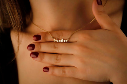 Custom Name Necklace - 18K Gold Filled & Sterling Silver Beaded Ball Chain