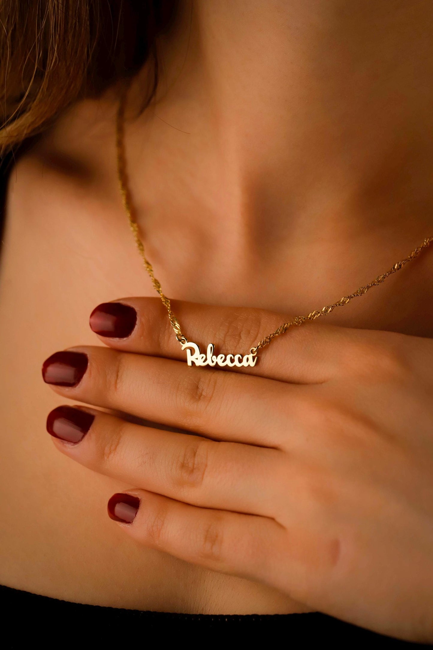Custom Name Necklace - 18K Gold Filled & Sterling Silver Beaded Ball Chain