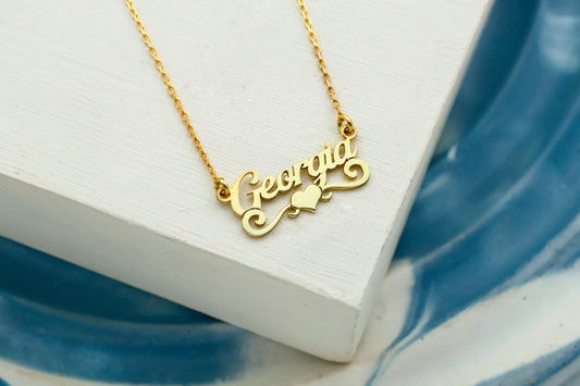 Custom Name Necklace | Personalized Sterling Silver, Gold & Rose Jewelry