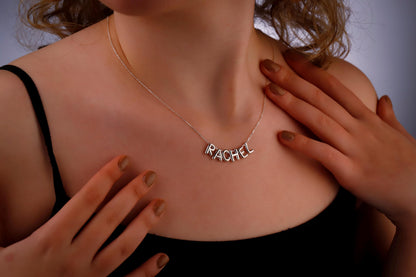 Personalized Letter Necklace • Sterling Silver Beaded Name Jewelry