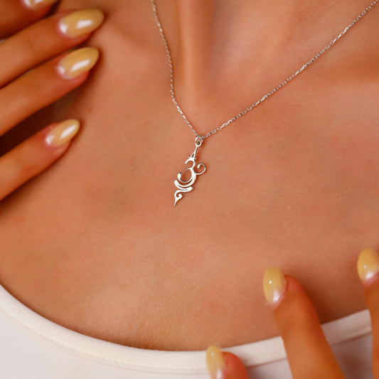 Elysian Jewelry Sterling Silver Yoga Breathe Necklace | Inspiring Minimalist Chakra Design