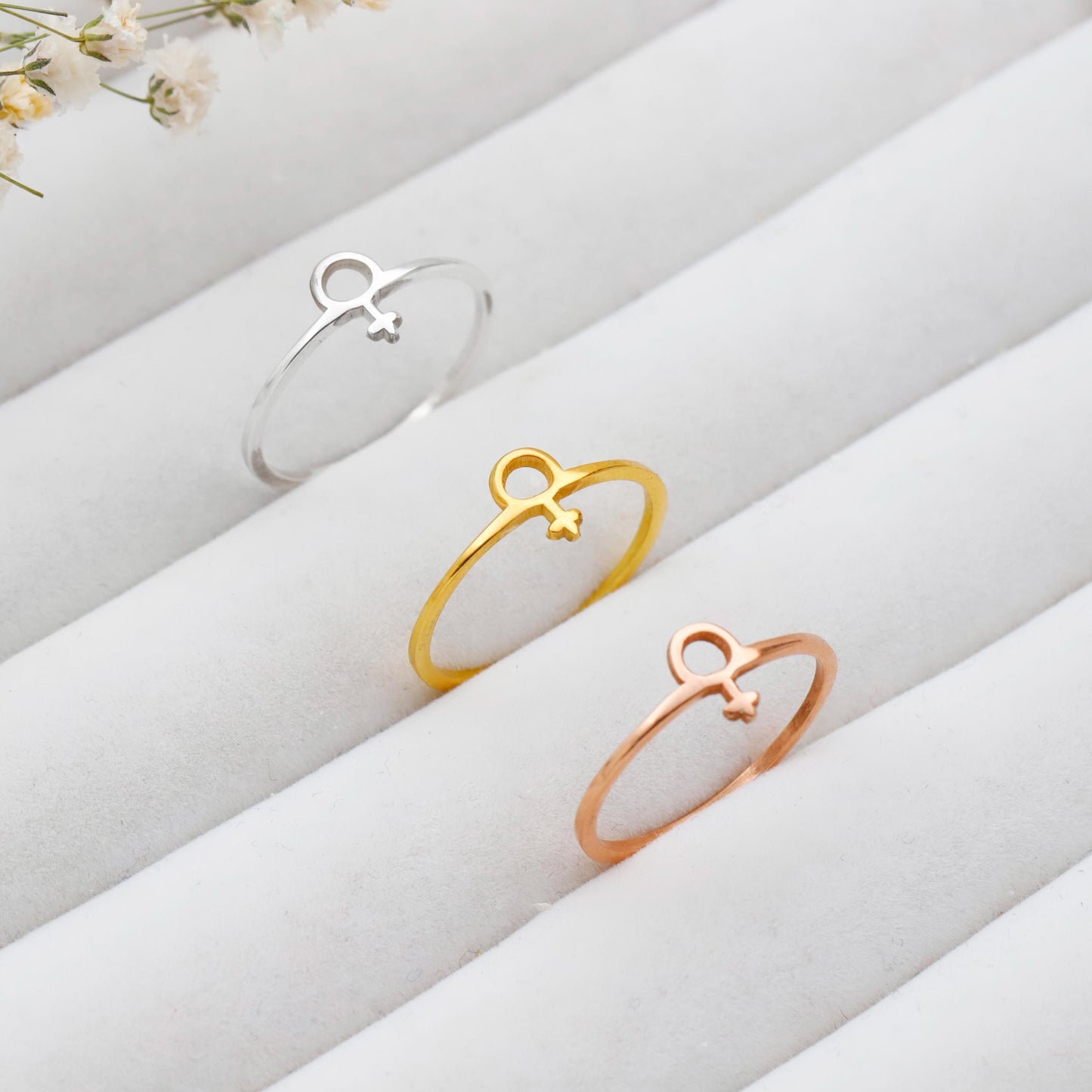 Pride & Joy Sterling Silver Gender Symbol Ring - Celebrate Lesbian & Non-Binary Empowerment