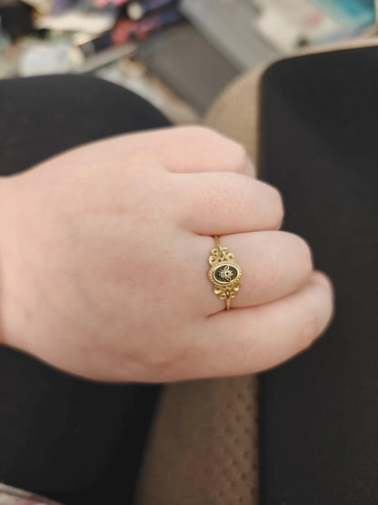 Turtle Signet Ring: Sterling Silver Pinky Ring, 14K Gold Option