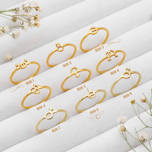 Pride & Joy Sterling Silver Gender Symbol Ring - Celebrate Lesbian & Non-Binary Empowerment