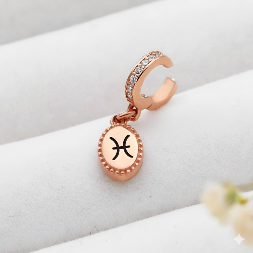 Zodiac Sign Sterling Silver Necklace - Personalized Interlocking Tag Jewelry for Inspired Souls