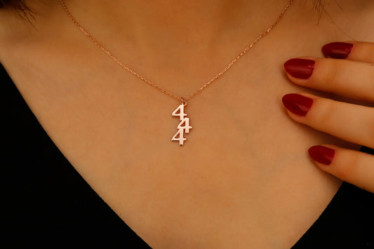 Angel Number Necklace - 925 Silver Lucky Charm Jewelry for Inspiration & Positivity