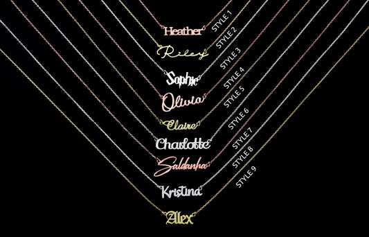 Personalized Sterling Silver Name Necklace | Signature Font Elegance