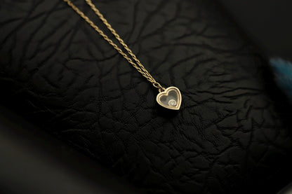 Dainty Heart Charm Bracelet with Crystal, Gold Minimalist Jewelry, Romantic Gift for Her