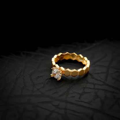 925 Sterling Silver Solitaire Ring, Cubic Zirconia Jewelry
