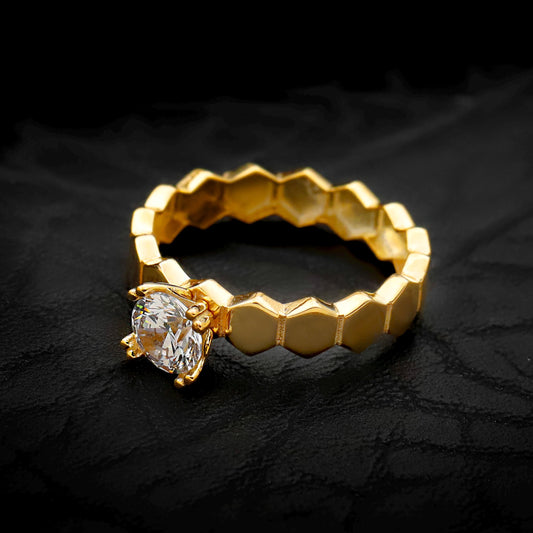 925 Sterling Silver Solitaire Ring, Cubic Zirconia Jewelry