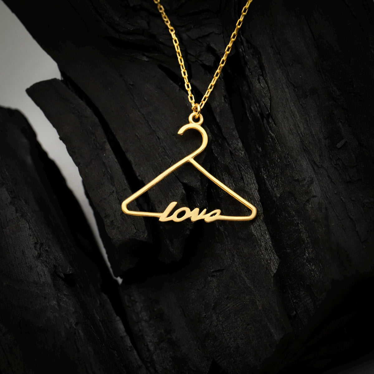 Hanger Love Necklace, Sterling Silver, Valentine's Day Gift